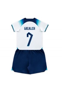 Englanti Jack Grealish #7 Jalkapallovaatteet Lasten Kotipeliasu MM-kisat 2022 Lyhythihainen (+ Lyhyet housut)
